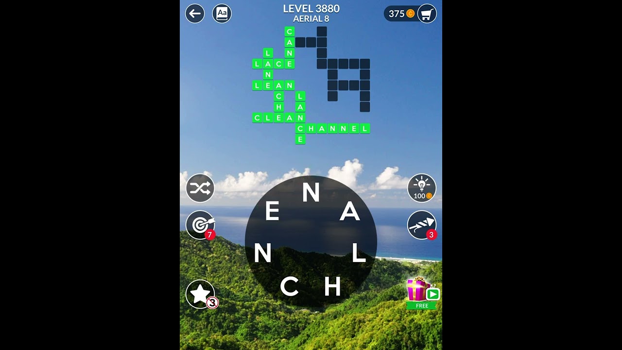 Wordscapes level 3880
