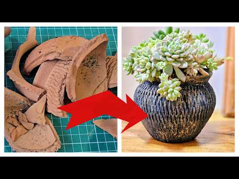 Don’t Throw Away Your Broken Pot! Turning Shards into Luxury (DIY Kintsugi)