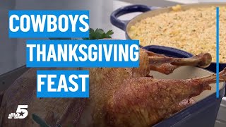 Cowboys cook up thousands of pounds of ham, turkey and pies for gameday feast | NBCDFW