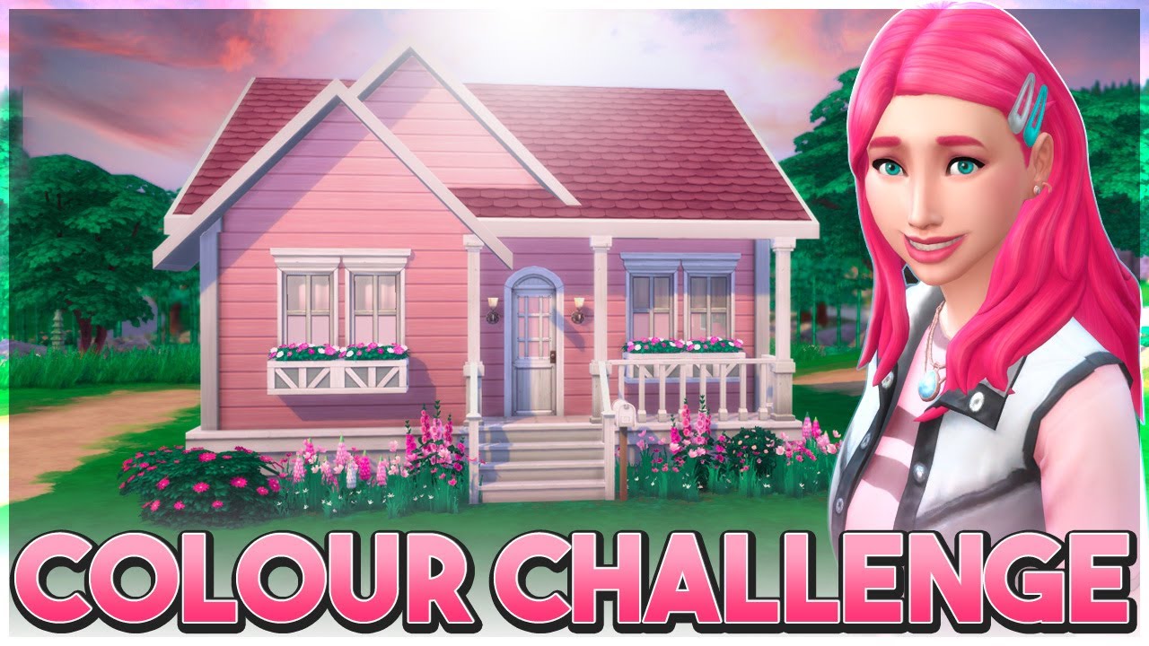 LAVER ET HELT LYSERØDT HUS I SIMS 4!