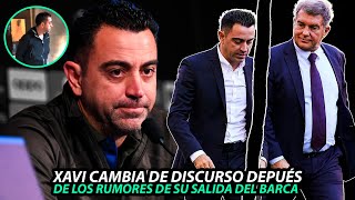 XAVI HERNANDEZ CAMBIA de DISCURSO después de los RUMORES de una SALIDA del FC BARCELONA