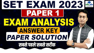 SET Exam Answer Key | Rajasthan SET Exam Paper 01 Answer Key | SET Paper 01 #setexam2023 #set2023