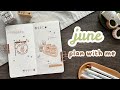 PLAN WITH ME | June 2025 Bullet Journal Setup | Totoro Cream Puff Theme 🍃🌿