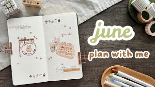 PLAN WITH ME | June 2025 Bullet Journal Setup | Totoro Cream Puff Theme 🍃🌿