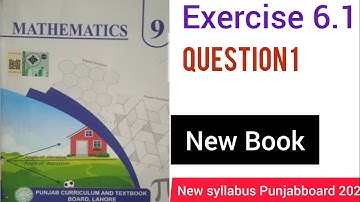Class 9 math chapter 6 exercise 6.1 question 1 || new text book|| Punjabboard2025|| 9 unit 6 exer6.1