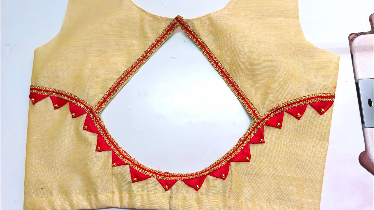 New blouse back neck design cutting and stitching 🥰