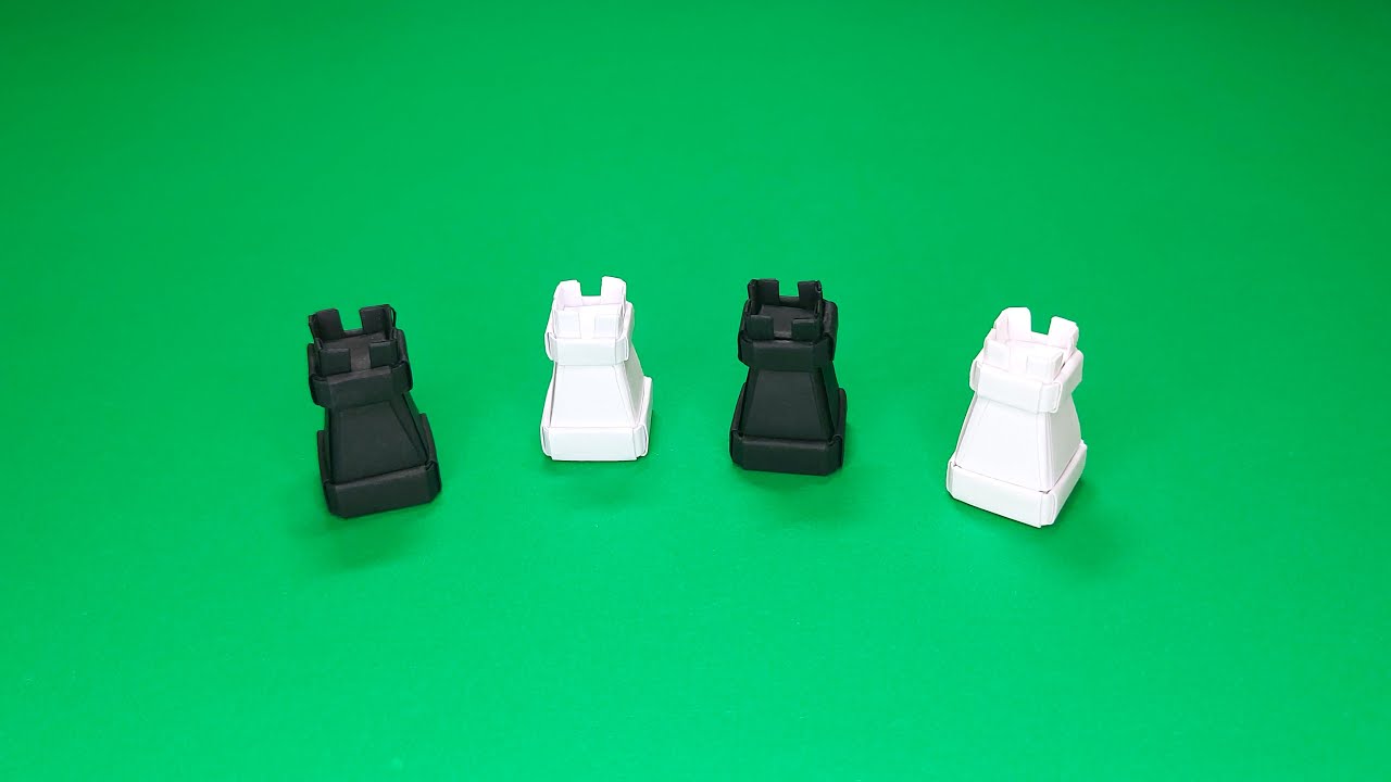 How to Make Origami Chess Rook | Free Templates for Origami Chess Rook
