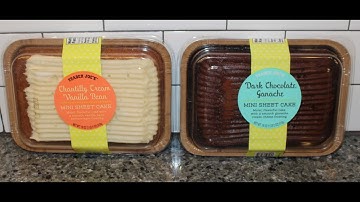 Trader Joe’s Mini Sheet Cake: Chantilly Cream Vanilla Bean & Dark Chocolate Ganache Review
