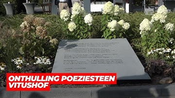 Onthulling poëziesteen Vitushof