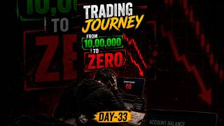 Trading Journey from 10,00,000 to ZERO. DAY-33.#learning #nifty#trading #stocklearning#trader#shorts