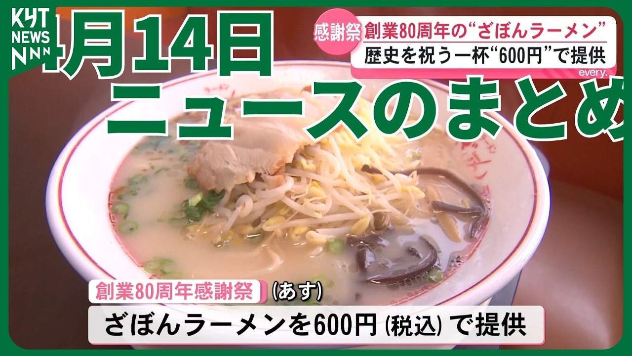 Summary of news from April 14th: 80th anniversary of Kagoshima's