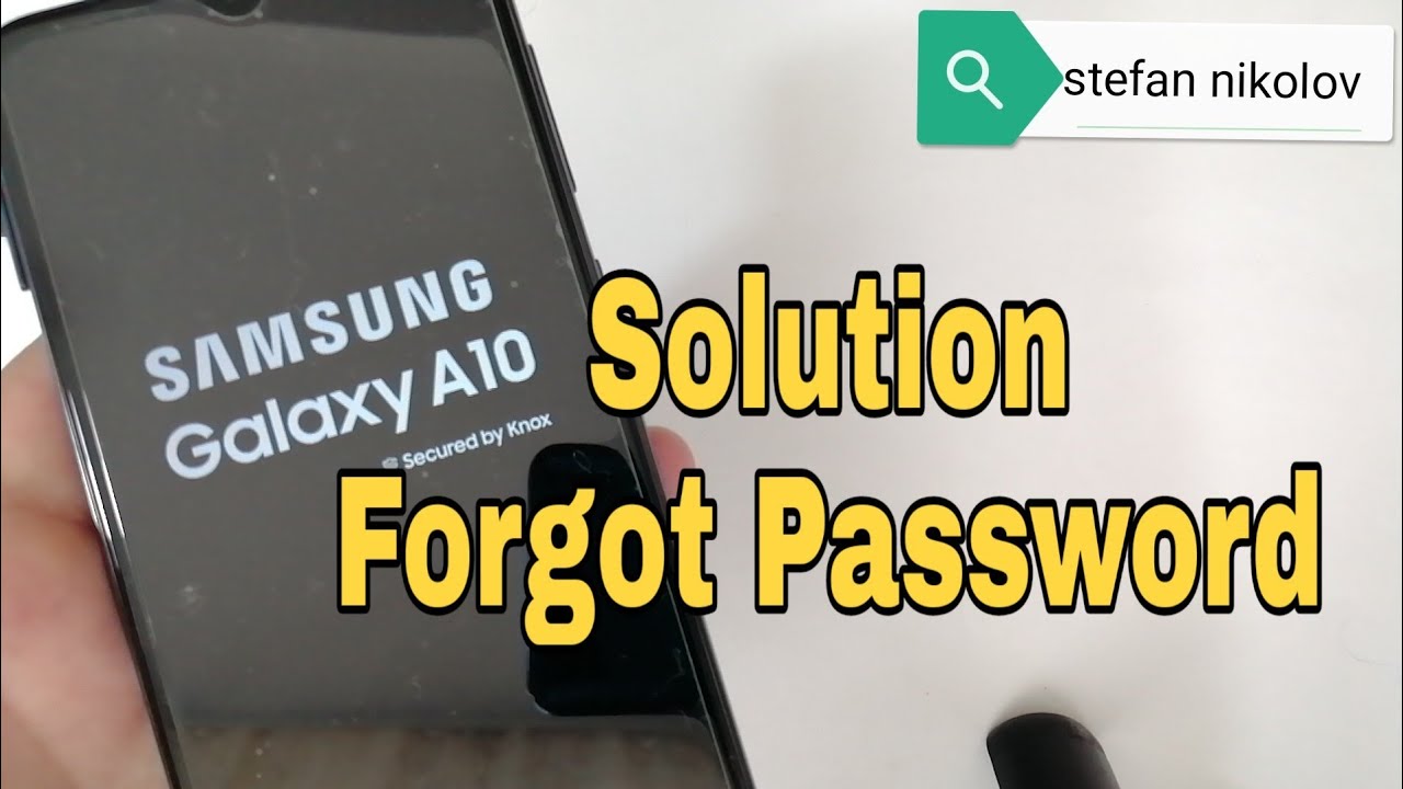 Forgot Password Samsung A10 Sm-A105F. Unlock Pattern, Pin, Password Lock. -  Youtube