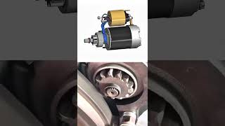 How a Starter Motor Works in a Car ⚙️ || How Battery Starts Your Car Engine #cad #automobile #shorts