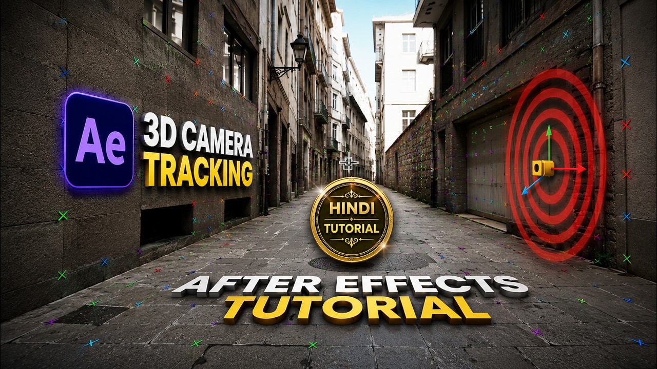 After Effects 3D Camera Tracking Tutorial (Hindi) | Motion & Screen ...