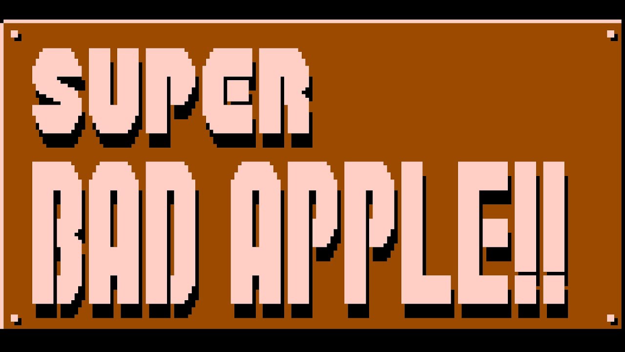 Bad Apple!! but it's in the Super Mario Bros. Soundfont