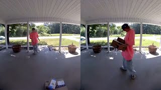 Caught on camera: Porch pirate steals multiple packages from Rowan County home