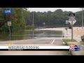 Rising flood waters close portion of Old Highway 431 in Hampton Cove
