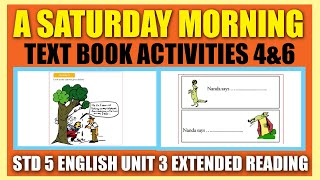 STD 5 ENGLISH Unit 3|Extended Reading|A Saturday Morning|Tom Sawyer Textbook Activities|Kite Victers