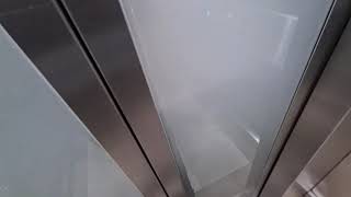 I got stuck in the lift at Canary Wharf, Bridge to Churchill Place