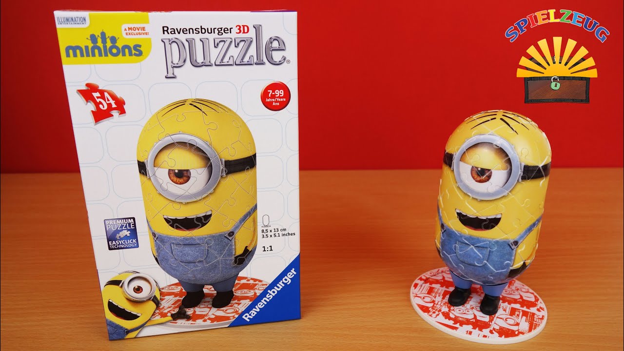 Minion Stuart 3D-Puzzle 11402 - Ravensburger - Minions Bob Kevin Rätsel  aufbauen - YouTube