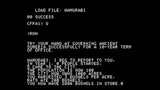 Hamurabi - (1976) - Apple 1 - gameplay
