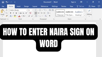 💷 How to Type the Nigerian Naira Sign (₦) in Microsoft Word (2025) – Easy Methods & Shortcuts!