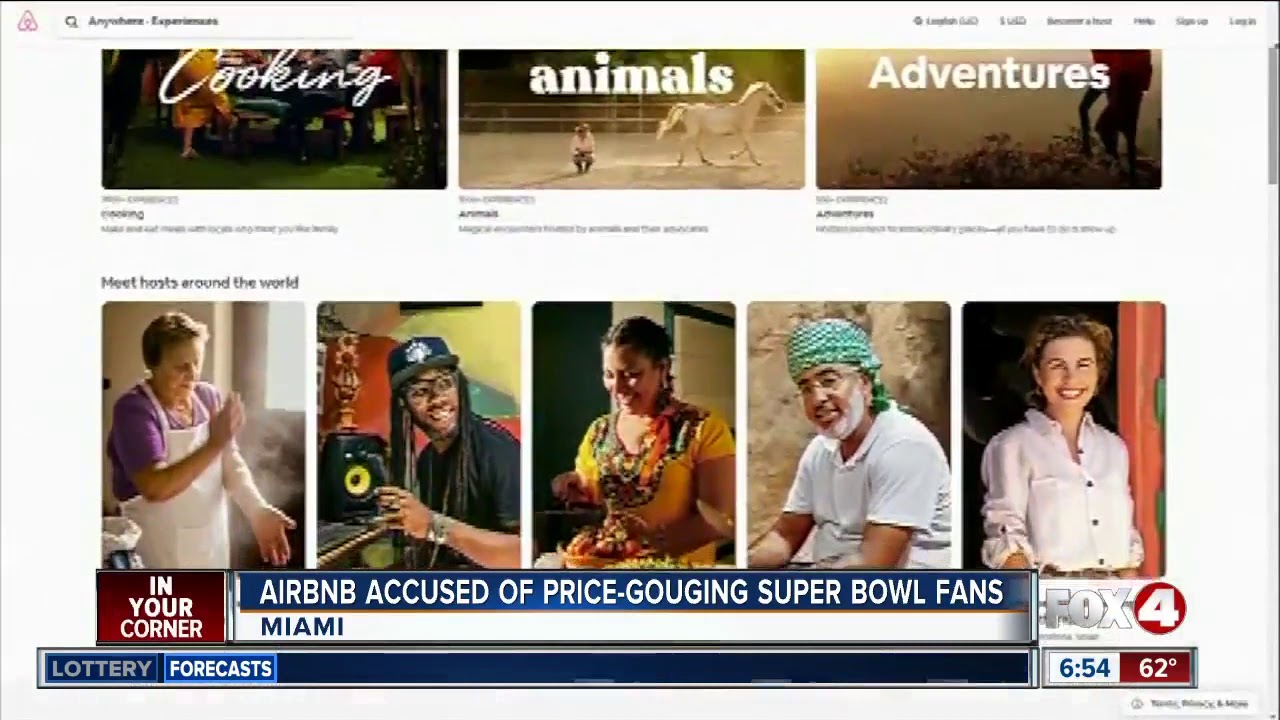 AirBNB accused of price-gouging Super Bowl fans