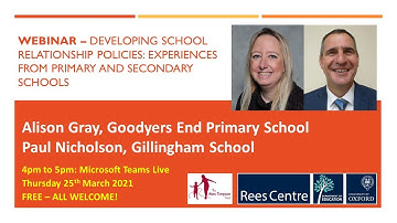 Developing school relationship policies: Experiences from primary and secondary schools
