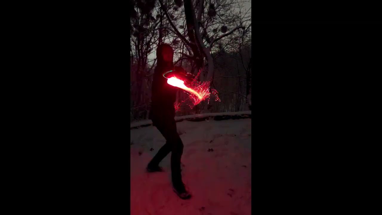 dance with LED whip