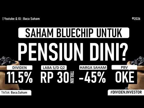 Saham Bluechip untuk PENSIUN DINI ??? Dividen 11.5%, Laba Q2 Naik, Harga Masih Turun, PBV Oke