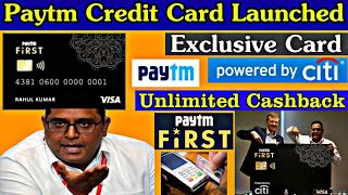 Paytm First Credit Card Launched With Unlimited Cashback Offer Paytm First International Visa Card
