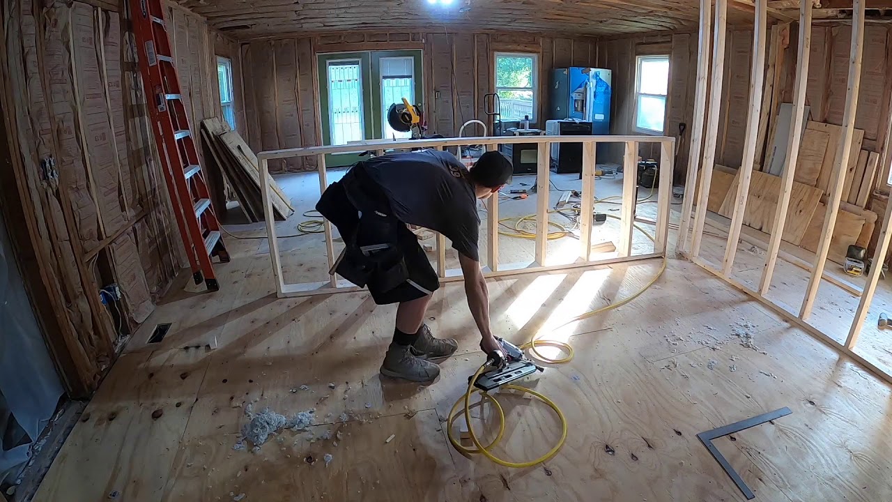 Time Lapse: Kitchen Remodel Framing & Electrical - YouTube