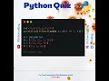 Python Quiz | Day 55| What is the output of following Python code ?