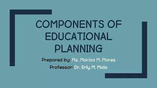 Components of Educational Planning