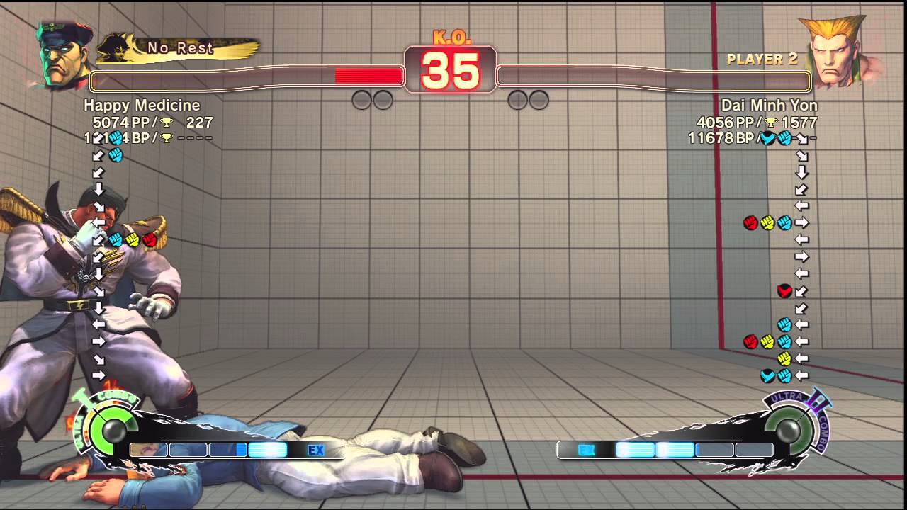 Happy Medicine (M.Bison/Dictator) vs. Dieminion (Guile) SSF4:AE 2012 Xbox Live