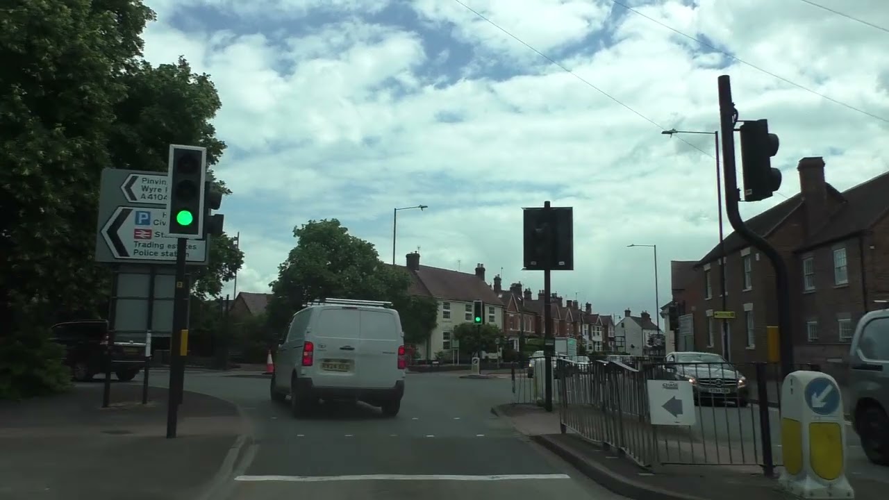 Driving On The B4084 From Worcester Through Pershore To Evesham Worcestershire UK 5th June 2024