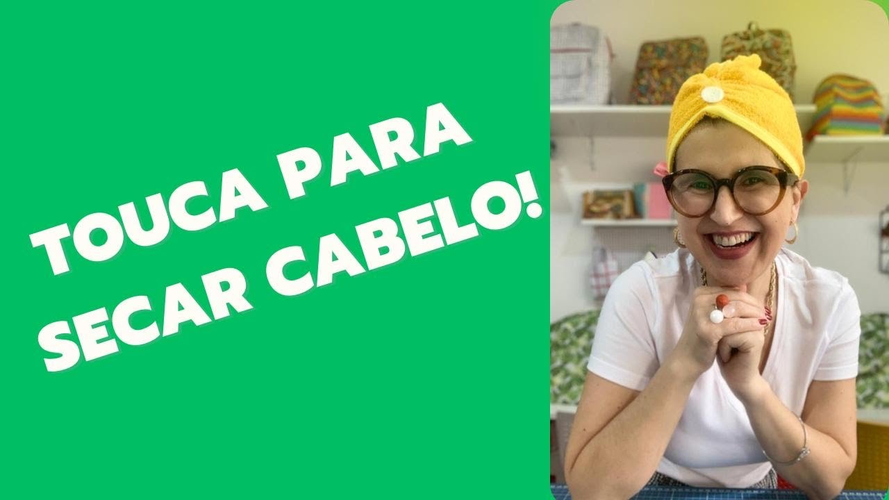 Touca atoalhada para secar os cabelos