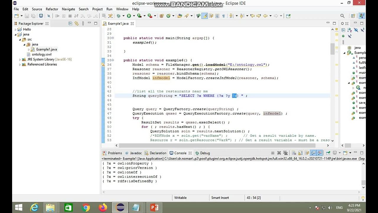 26. OWL Reasoning and SPARQL Query in JENA - YouTube