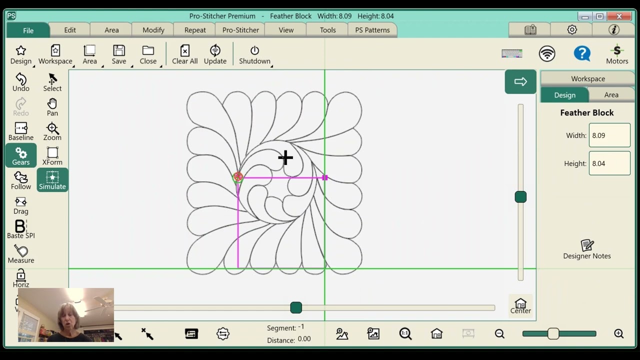  Pro Stitcher software Basics   -Getting to know your Pro Stitcher and Longarm Quilt machine. 
