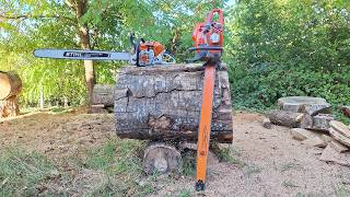 Husqvarna 592xp & Stihl MS 500i - chain test before work