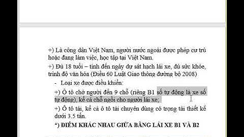 Bằng lái b1 và b2 khác nhau như thế nào năm 2024