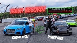 1StockF30 TTRS vs Twin Turbo Audi R8 Super Kart!