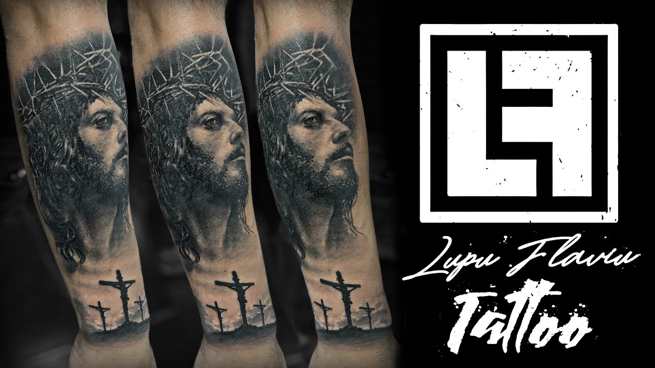 TIMELAPSE #13 TATTOO Jesus Crucifixion - YouTube