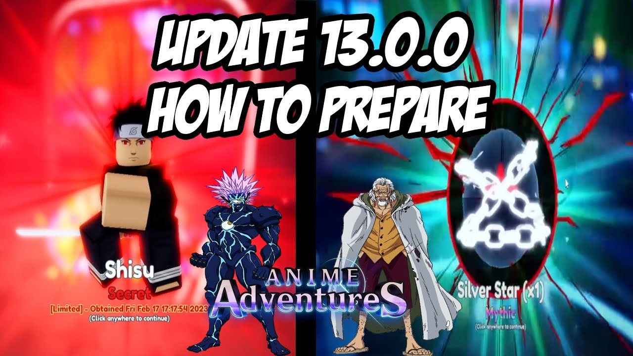 EVERYTHING YOU NEED TO KNOW TO PREPARE FOR ANIME ADVENTURES UPDATE 13.0.0! (Things you didn't know!)