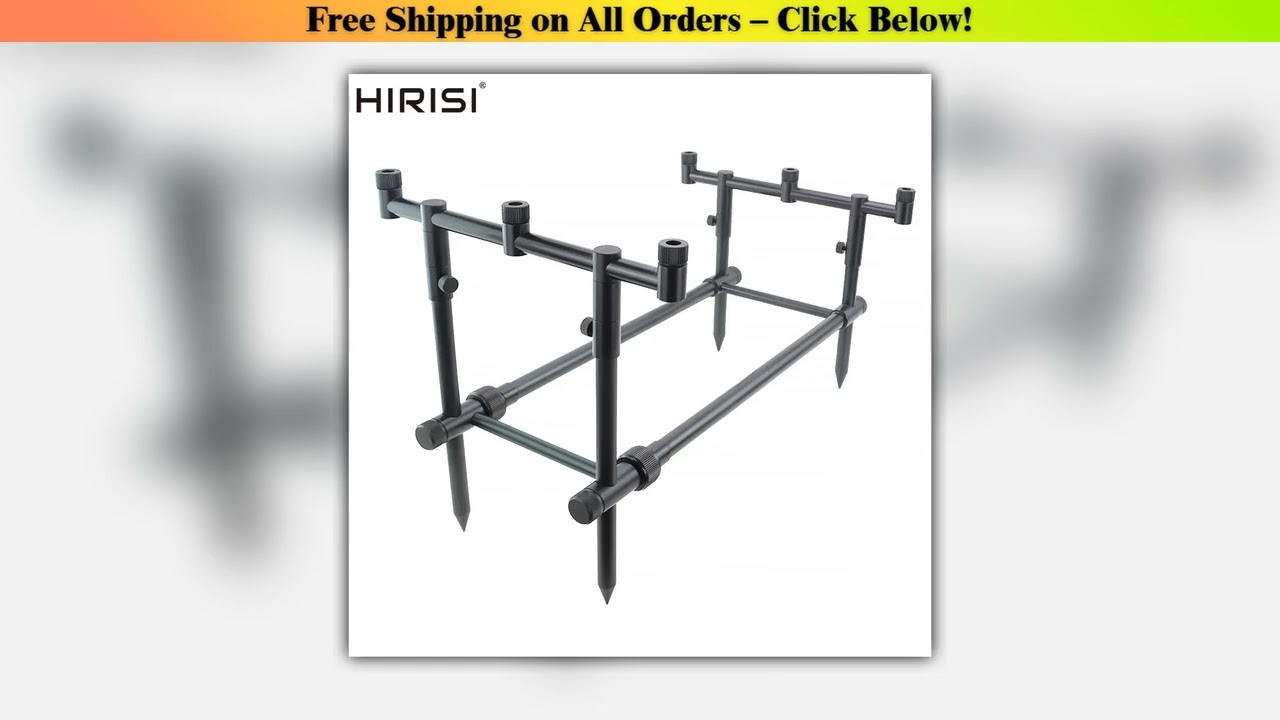 Hirisi Carp Fishing Rod Support for 3 Fishing Rods Buzz Bar Rod Holder RP140 Fishing Accessories