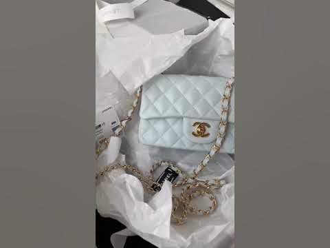 ForAale #Sell Chanel Classic Mini CF Double Flap Bag light blue 