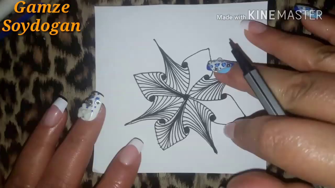 How to draw Stella tangle pattern ?