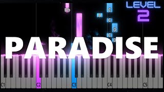 Paradise - Coldplay - EASY Piano Tutorial