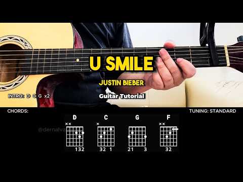 U Smile - Justin Bieber | Easy Guitar Tutorial For Beginners (CHORDS & LYRICS) #guitarlesson