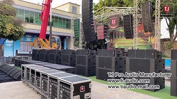 Max 212 line array testing at T.I Pro Audio Manufacturer in China